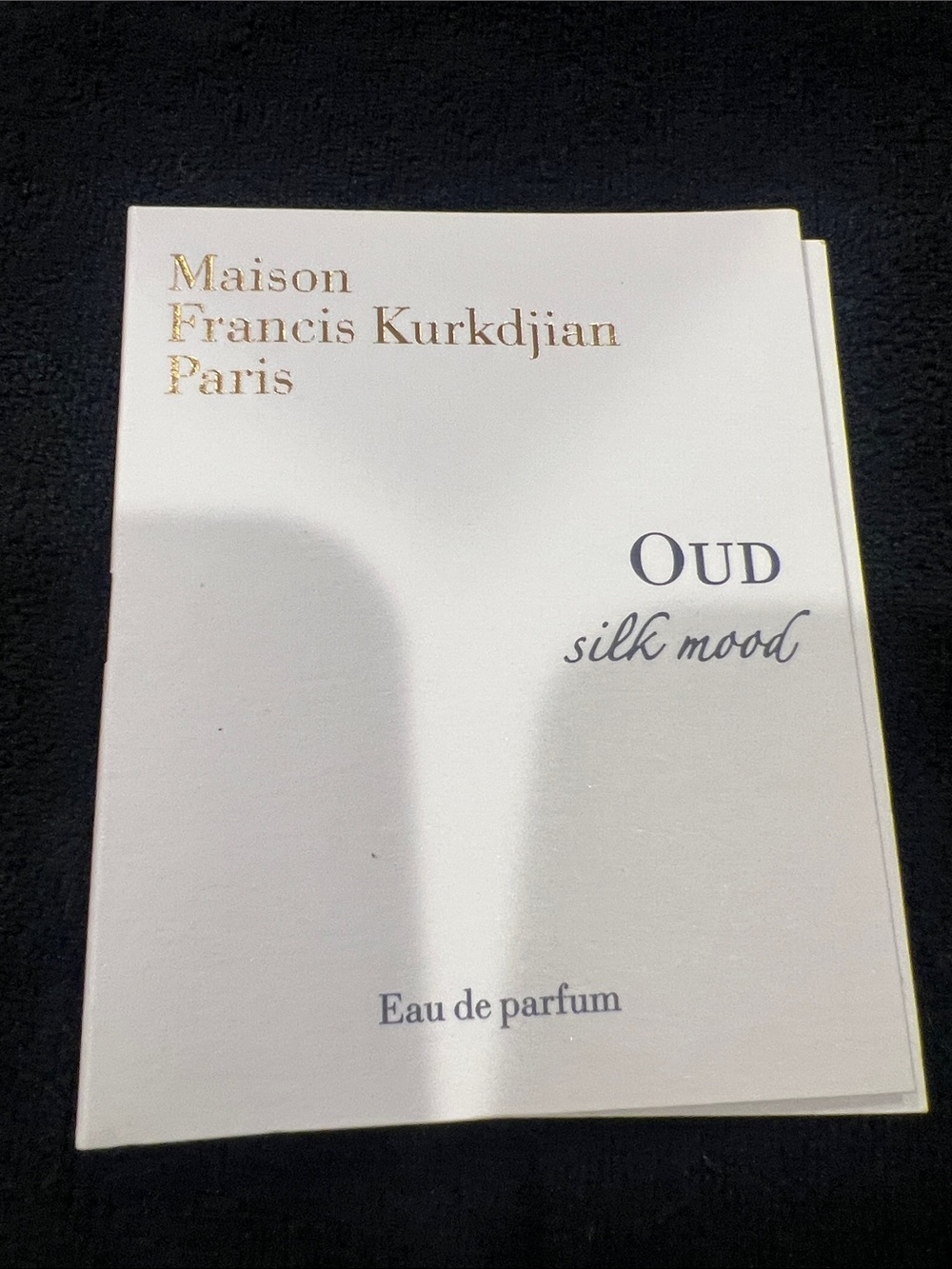 Maison Francis Kurkdjian Sample Card - Oud silk mood Eau de Parfum 2ml.